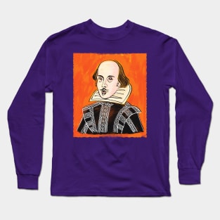 Orange Shakespeare Long Sleeve T-Shirt